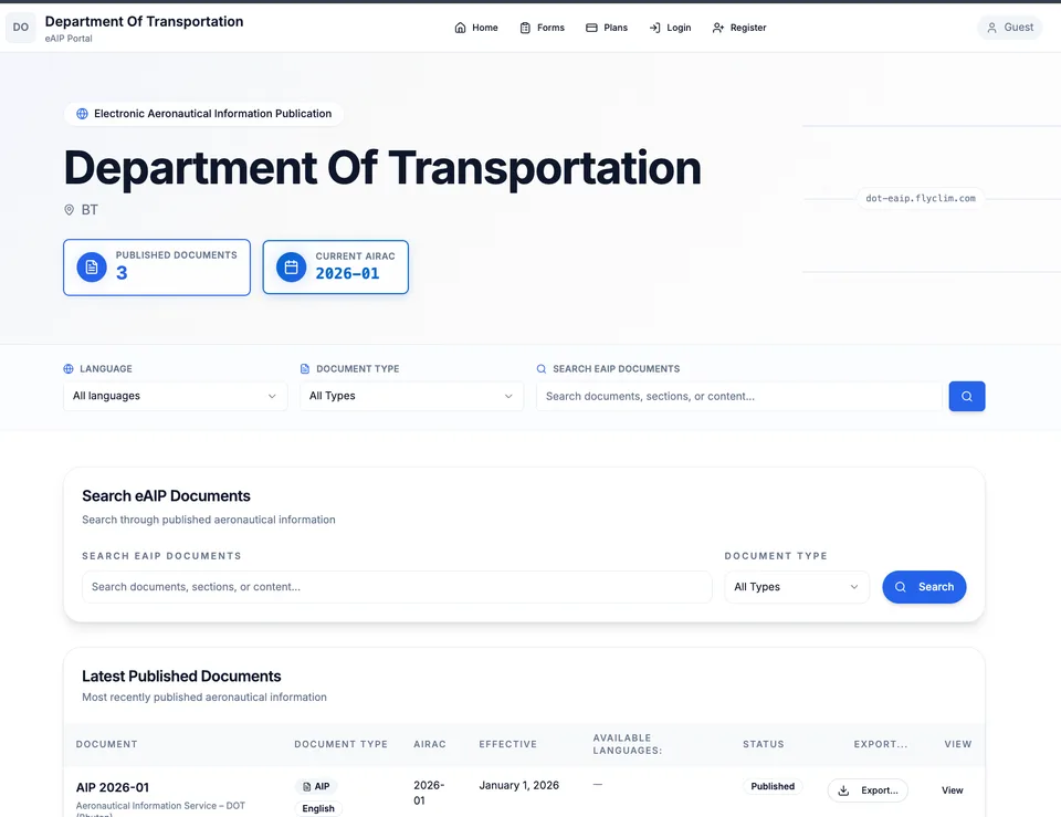 eAIP Digital Charting